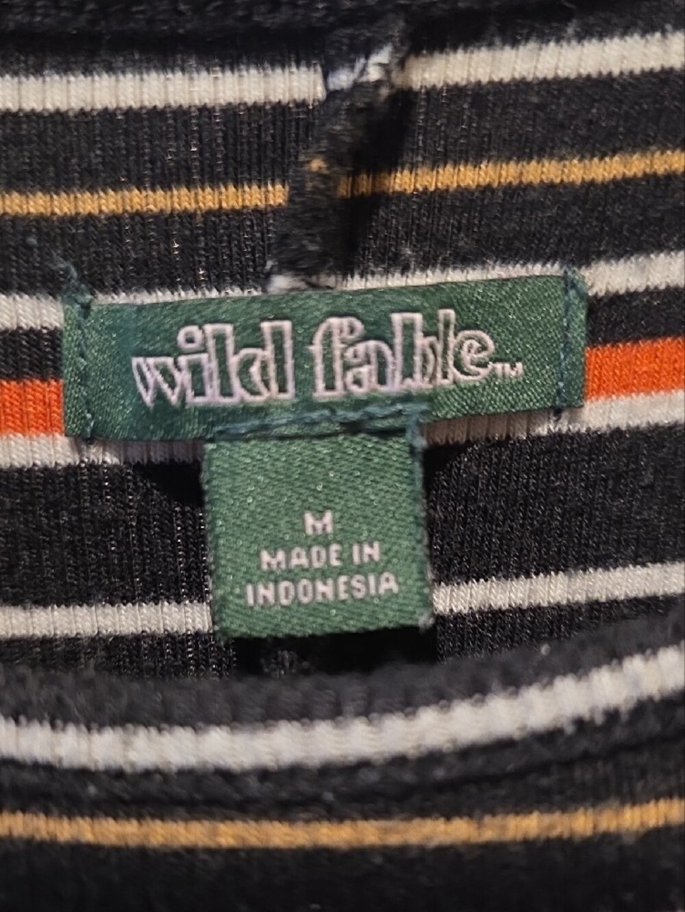 wild fable Black, White & Rust Striped Scoop Tank Dress - Picture 2 of 7